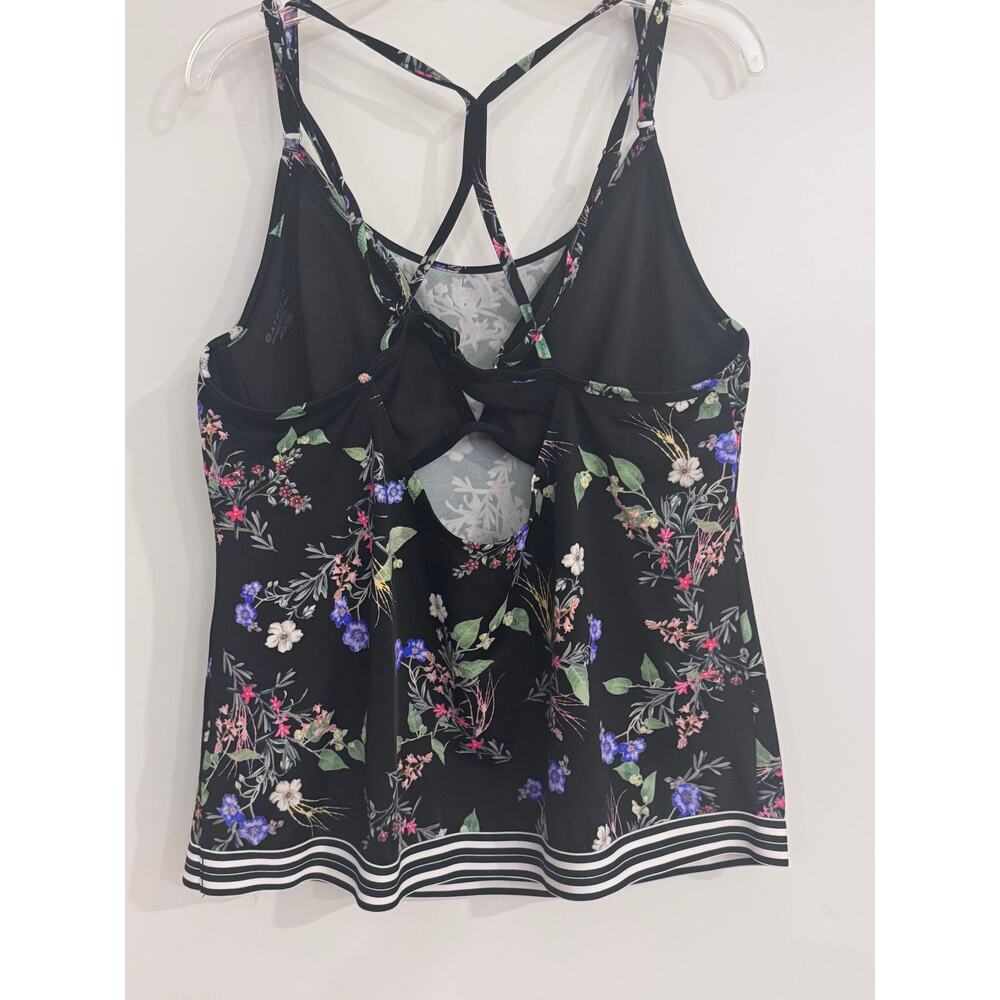 Athleta Gold Coast Floral Blousy Tankini Swim Top | 40D/DD - Picture 4 of 11